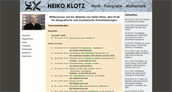 Desktop Screenshot of heikoklotz.de